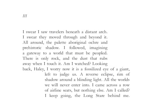 Jason Gray's poem Letters to the Fire 3, the text corrected from its appearance in his book Radiation King.