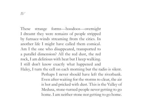 Jason Gray's poem Letters to the Fire 4, the text corrected from its appearance in his book Radiation King.